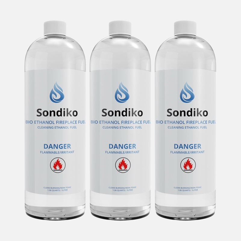 Sondika Bio Ethanol Fireplace Fuel  cleanig ethanol fuel 1.06 quarts  caes of 7