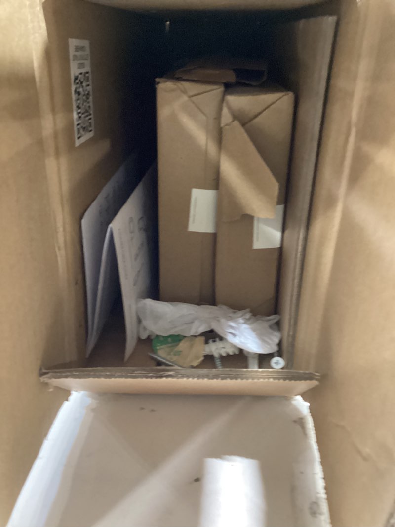 Condition photo showing Good Condition for homeforia white floating shelf 18 inch, high end solid real wood 18inch bathroom floating shelves for wall mounted, white wooden 18in floating shelves, heavy duty bracket, 18 x 6.5 x 1.75 in, set of 2 classic white - soft neutral satin pack of 2 18 inch