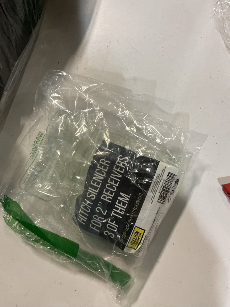 Condition photo showing New/Like New for Mission Automotive 2 Inch Hitch Silencer Pads - Noise & Rattle Reducer - Hitch Reducer Silencer Pads for 2 Inch Ball Mounts - Pack of 3, Black