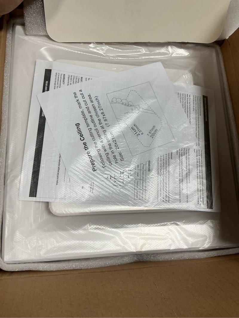 Condition photo showing New/Like New for bathroom exhaust fan 10" panel ultra quiet without light?8x8 mount?, 110cfm, 4" duct for bathroom/garage/home style1 8in(hole size)