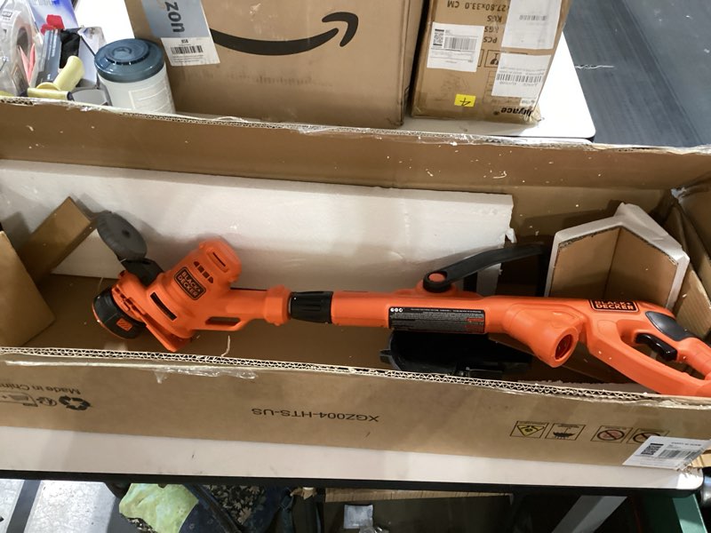 Condition photo showing As Is for black+decker weed wacker with auto feed, 14-inch 2 in 1 string trimmer lawn edger, powerful 6.5-amp lightweight electric weed eater (besta510)