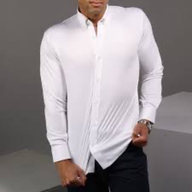 White Button Down Shirt L