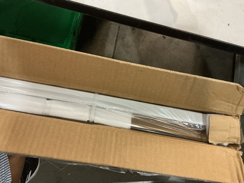 Condition photo showing New/Like New for babelio safety gate door fits for stairs, narrow and wide doorways with auto close, easy install, no drilling, pressure mounted for baby, child, pets, dog/puppy, 26''-40'', white white 30"tall 26"-40" wide