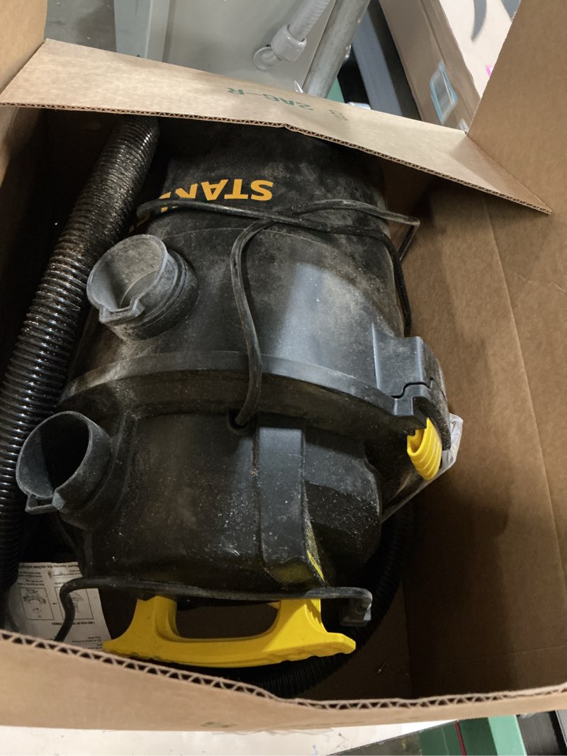 Condition photo showing As Is for stanley - sl18116p wet/dry vacuum, 6 gallon, 4 horsepower black black 6 gallon, 4.0 hp ac wet/dry vacuum