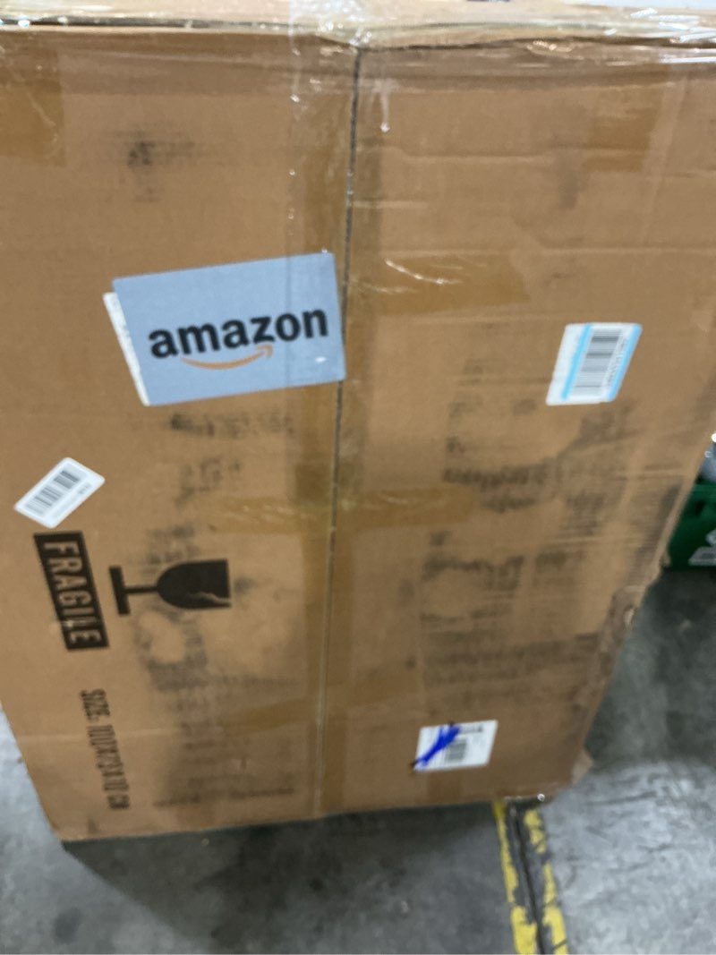 Condition photo showing New/Like New for Coffee Table for Living Room Mid Century Modern Center Table with Glass Top and Wood, Brown/Walnut Brown/Walnut 36 Inch