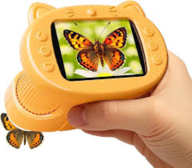 Handheld Digital Mini Microscope for Kids: 1000X 4K Portable Pocket 2.4" Screen Microscopes Toys STE