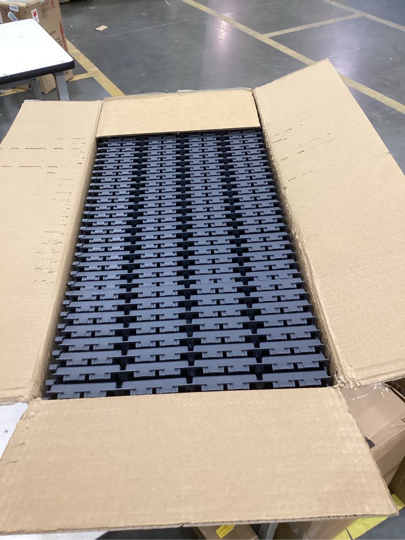Condition photo showing Good Condition for 36 sq. ft plastic interlocking deck tiles, 36 pack,12"x12" waterproof outdoor flooring all weather use, patio floor decking tiles for porch poolside balcony backyard, dark grey 36 grey