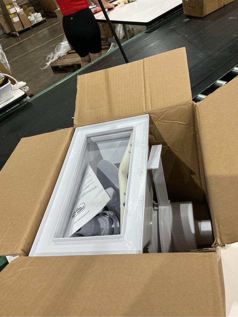 Condition photo showing As Is for u.s. pool supply wide mouth thru-wall above ground pool skimmer kit - abs construction, complete universal set, return fitting, vacuum plate, leaf basket - replacement compatible with sp1091wm skimmer 14-1/4” x 7-7/8”