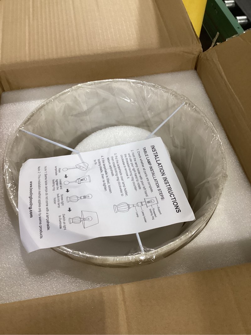 Vintage Ceramic Table Lamp for Living Room, 18.3'' Modern Ceramic Table Lamps for Bedroom, Brass Acc