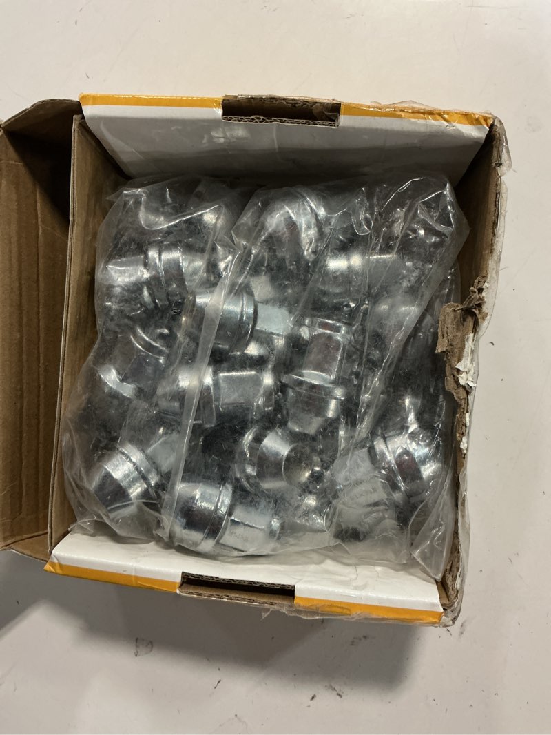 Condition photo showing Good Condition for dynofit 24pcs 14x1.5 oem/stock lug nuts for 2015-2019 expedition/f-150, m14-1.5 one-piece design factory chrome wheel lugnuts for lincoln 2015-2023 navigator, 21mm hex anti-rusting updated m14x1.5 24 pack- ford expedition/f-150 2015-2019 silver