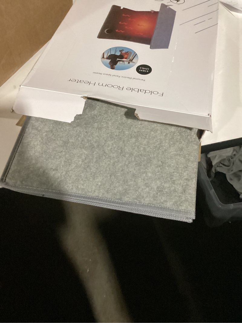 Condition photo showing Good Condition for Under Desk Leg Warmer with Blanket, Foldable Space Heater with Timer & Thermostat, Electric Portable Leg Heater for Indoor Use, Quiet & Small Space Foot Warmer for Office & Home, 4-Fold