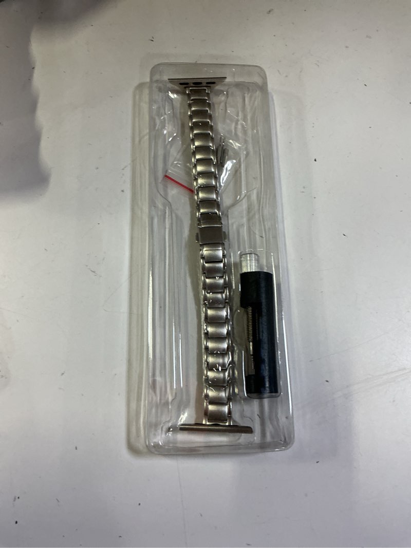 Condition photo showing New/Like New for miohhr thin metal bands compatible with apple watch band ultra3/2/1 series 11 10 9 8 7 6 5 4 3 2 1 se3/2/1,slim narrow stainless steel strap for women iwatch 49mm 46mm 45mm 44mm 42mm 41mm 40mm 38mm starlight silver 42mm(series 11/10) 41mm 40mm 38mm