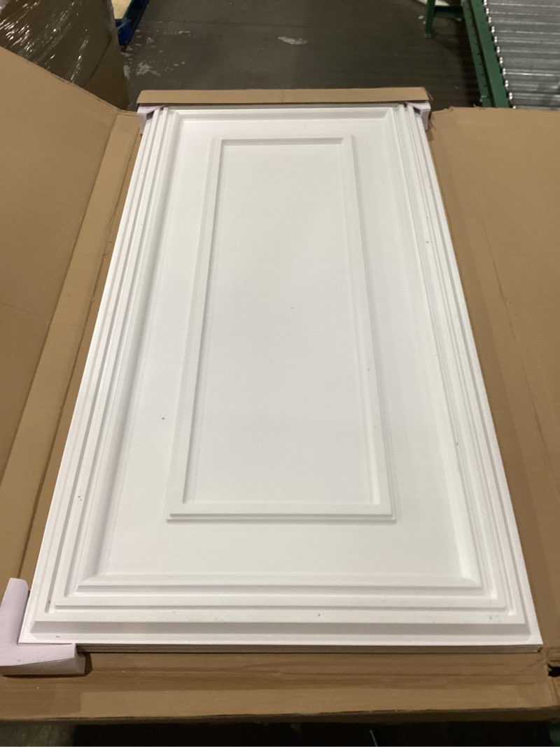 Art3d Drop Ceiling Tiles, 24x48in. White (12-Pack), Polyvinyl Chloride (PVC), Glue Down