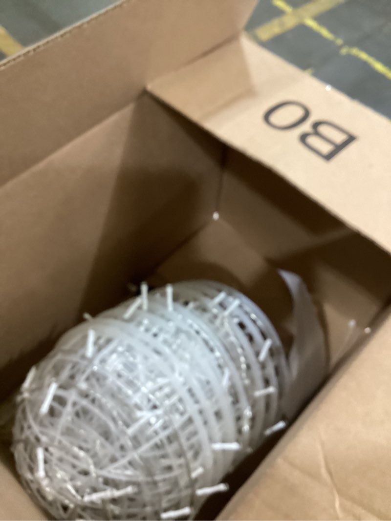 Condition photo showing New/Like New for outdoor christmas balls lights 4 pack hanging 7.1" led garden sphere tree lights 8 modes waterproof glow globe lights with memory timer plug for party yard porch eave patio xmas decorations-warm white warm white 7.1 inch