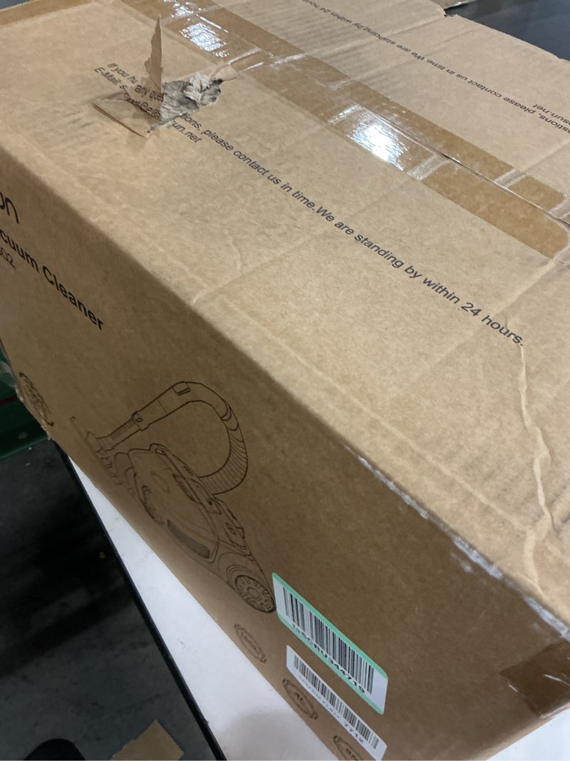 Condition photo showing Good Condition for bagless canister vacuum cleaner,1600w powerful high-suction bagless canister vac with 4.5qt dust cup,pop-n-go brush,hepa filter,dual motors&4 cleaning tools,perfect for low-pile carpets&hard floors blue&sliver