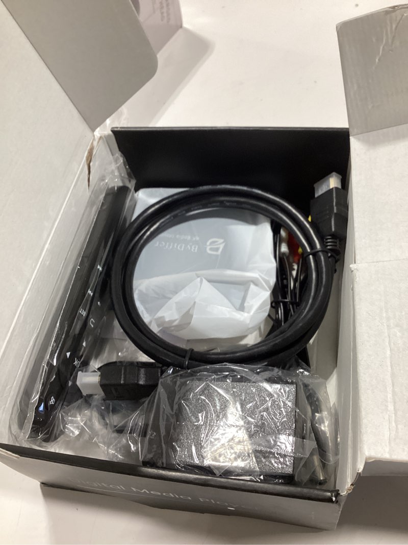 Condition photo showing Good Condition for bydiffer 4k digital media player, tv mp4 video player for usb drive/tf card, 4k@60hz digital signage hd media players with hdmi/av/optical, h.265/hevc, looping auto playback, grey