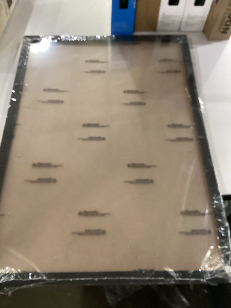 Condition photo showing New/Like New for a plus max 16x23 picture frame, black engineered wood frame for 16 x 23 inch picture poster photo, light weight 16 by 23 frame with wood-grain for wall - 1 pack/black/16 x23 1 16x23