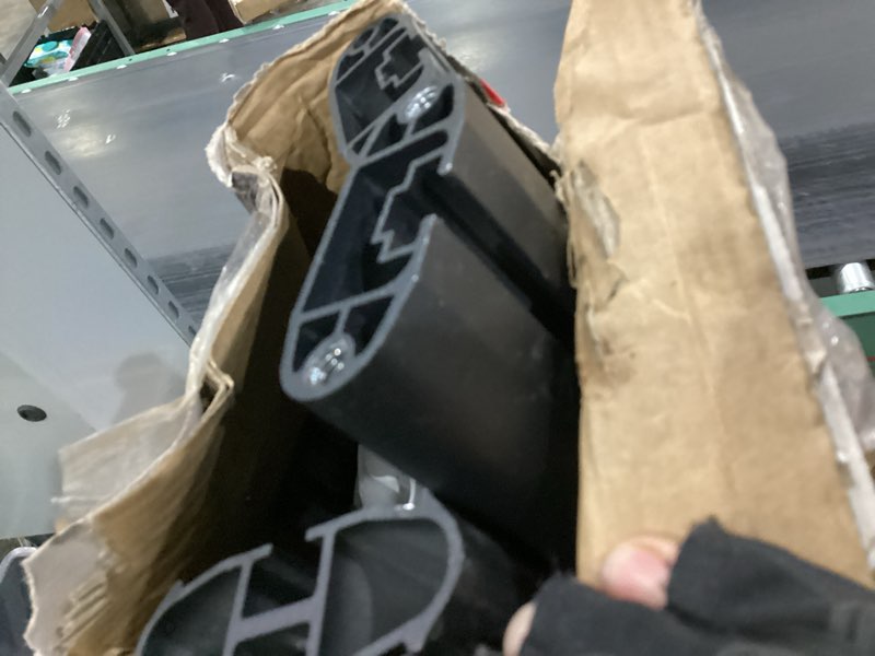 Condition photo showing As Is for weather guard 800 lbs. load capacity black universal truck ladder rack