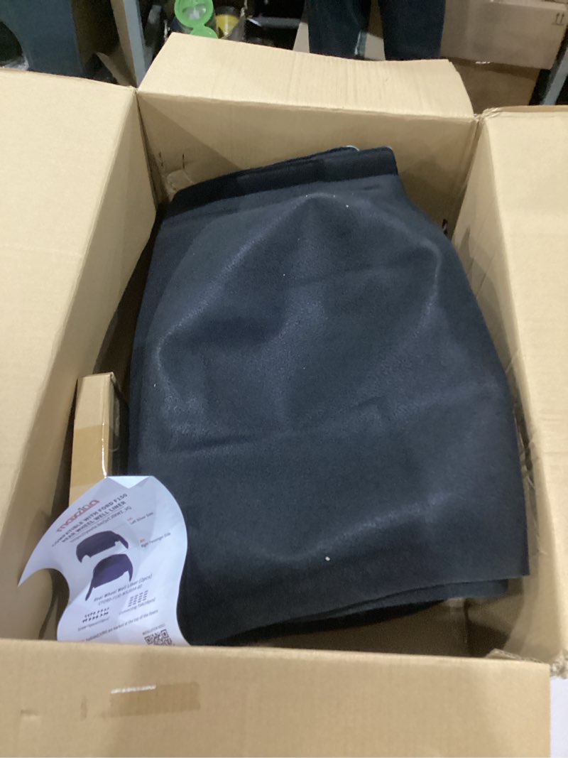 Condition photo showing As Is for rear wheel wall liner 2pc