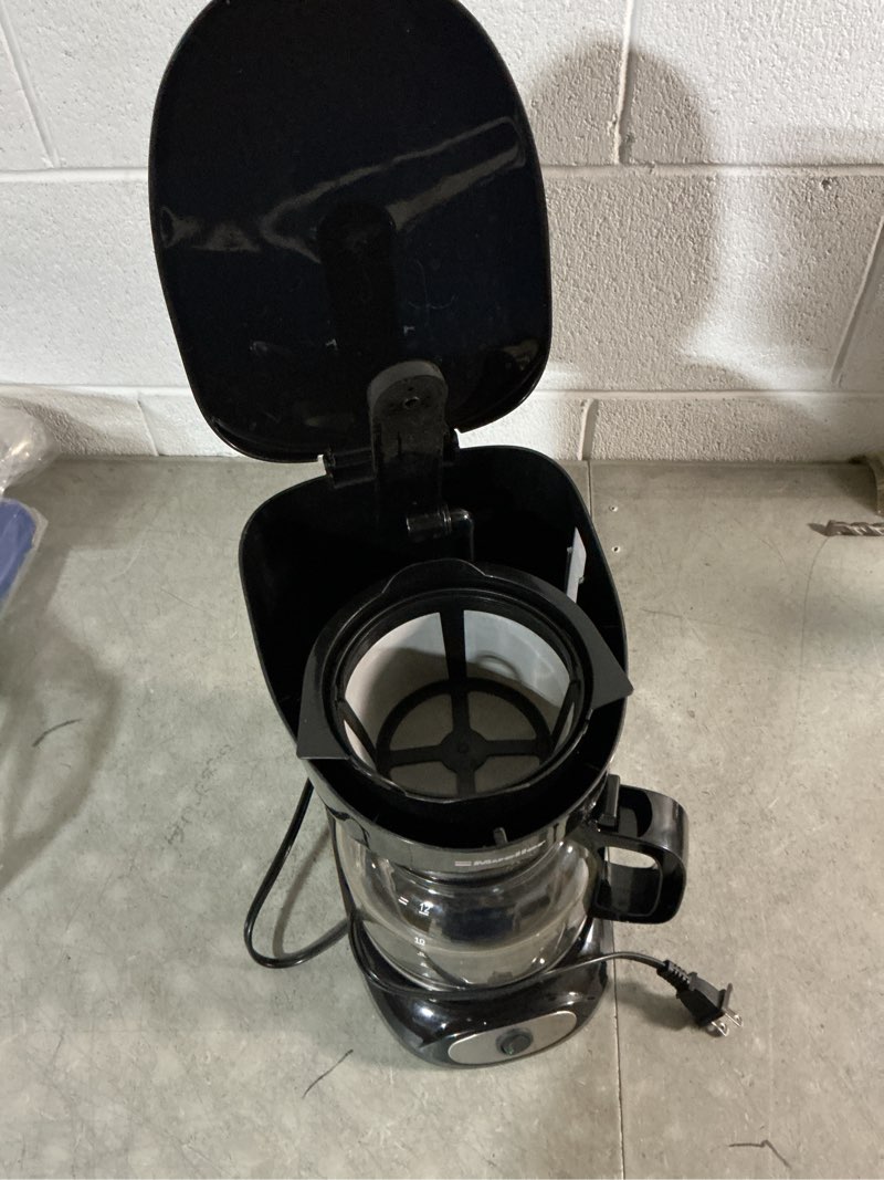 Condition photo showing As Is for mueller 12-cup drip coffee maker - borosilicate carafe, auto-off, reusable filter, anti-drip, keep-warm function, clear water level window coffee machine, kitchen essentials & accessories