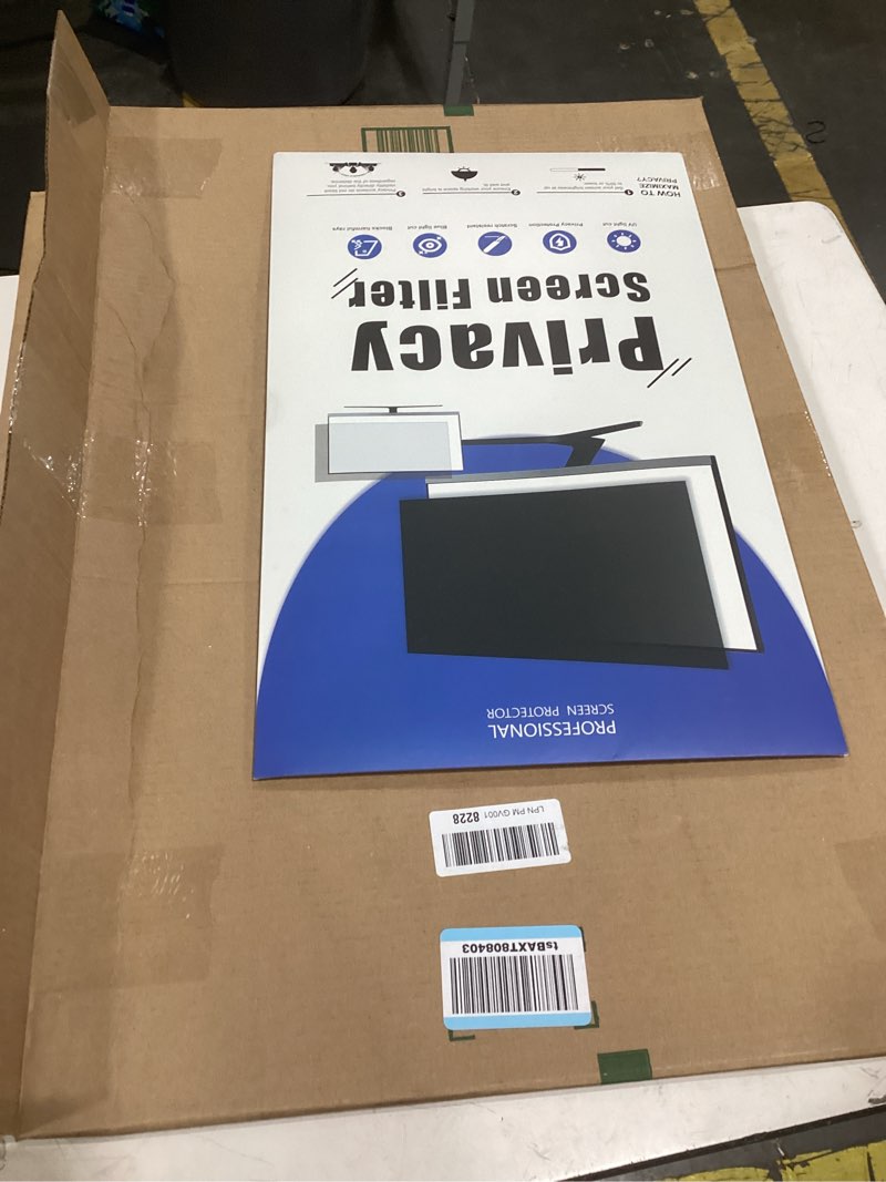 Condition photo showing Good Condition for peslv [2-pack] 24 inch privacy screen for computer monitor 16:9 aspect ratio, eye protection anti blue light glare shield, 24inch removable black blackout anti spy desktop security private filter black 24''(16:9)