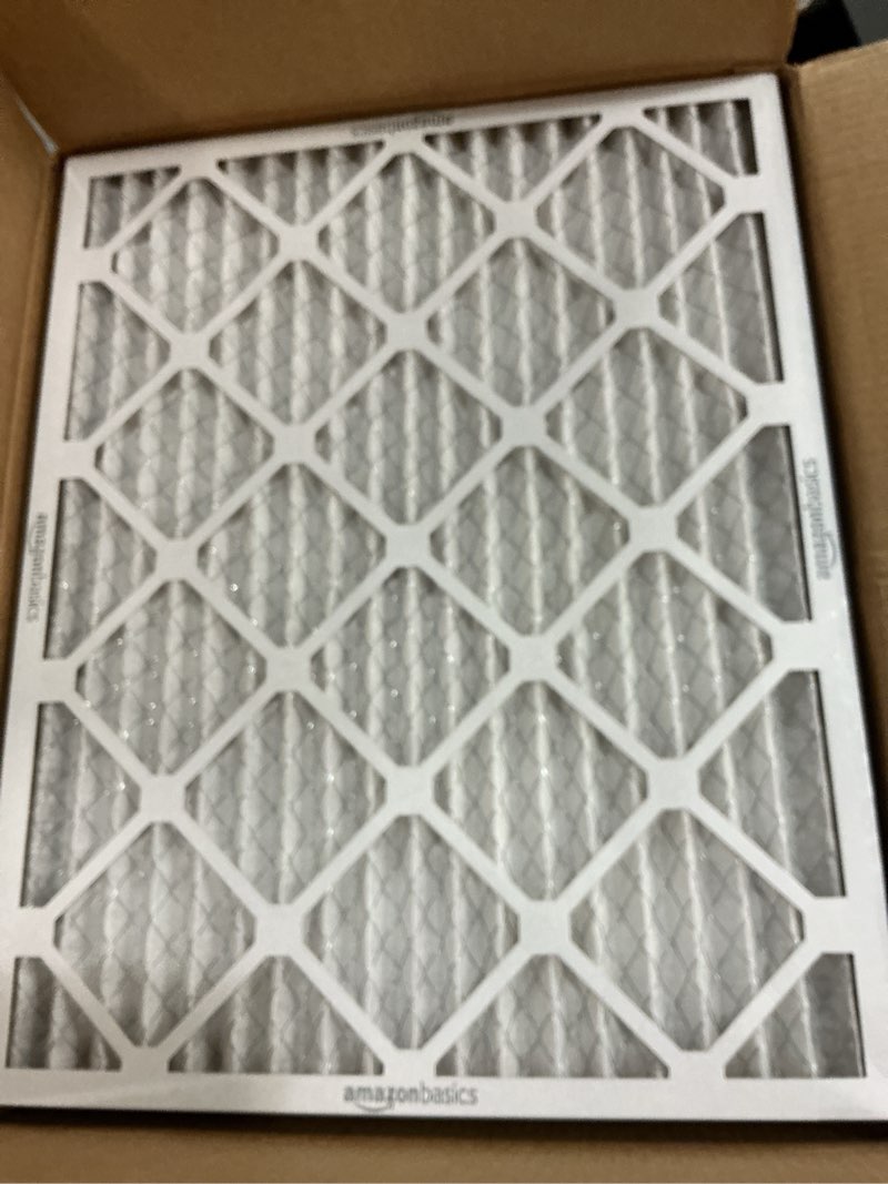 Condition photo showing New/Like New for Amazon Basics 20x25x1 Air Filter 6-Pack, MERV 8 AC Furnace Filters, Removes Dust, Electrostatic, Allergy Control (Actual Size: 19.75" x 24.75" x 0.75") 20x25x1 Merv 8