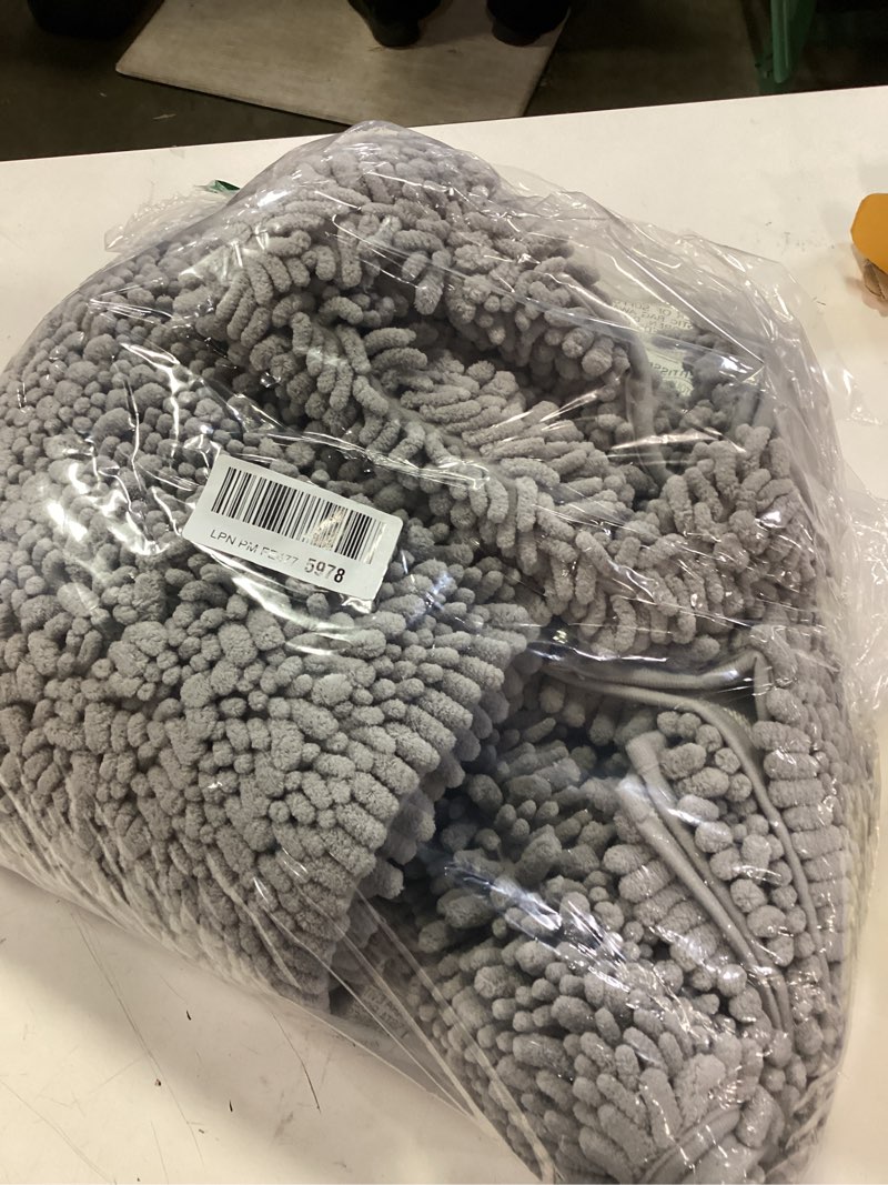 Condition photo showing New/Like New for ACCUMTEK Upgrade Extra Large Light Grey Bathroom Rug Set 3 Pieces Gray Ultra Soft, Thick Absorbent Bath Mats, Non Slip Chenille Toilet Mat for Bathroom, Bedroom, Kitchen Light Gray 4'×1'8"+ 2'x1'5"+ U Shape 1'8"x2'