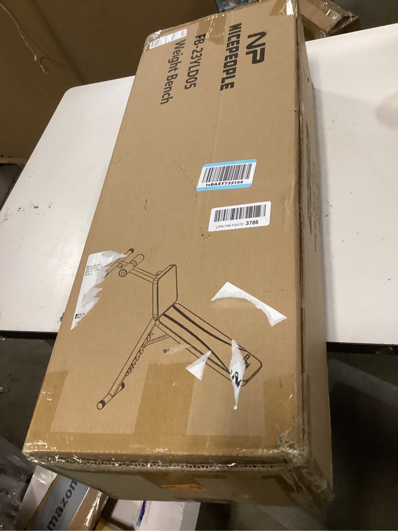 Condition photo showing As Is for NICEPEOPLE Basic Weight Bench for Home Gym, 8 Backrests Adjustable Bench with 660LBS Weight Capacity for Chest Shoulders Arms Muscles, Foldable and Compact for Small Space Apartment Room