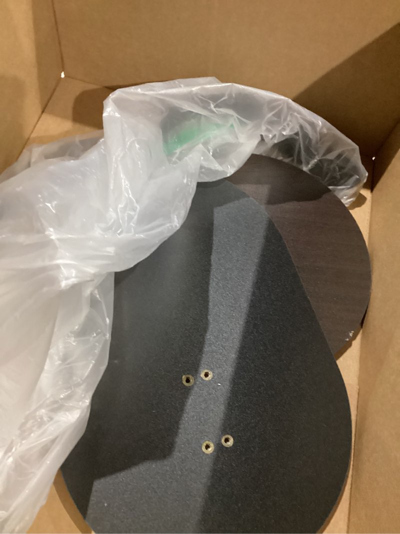 Condition photo showing As Is for 360° Swivel TV Dinner Tray Table for Living Room and Bedroom, Adjustable Height C Shaped End Table for Couch, Couch Tables That Slide Under, C Shaped Side Table for Sofa, Bed,Snack Oval-Adjustablle Height