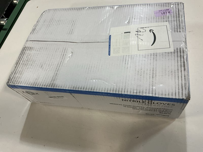 Condition photo showing New/Like New for finitex - black nitrile disposable gloves, exam gloves, powder-free, latex-free, 3mil, case of 10 boxes medium (pack of 1000)