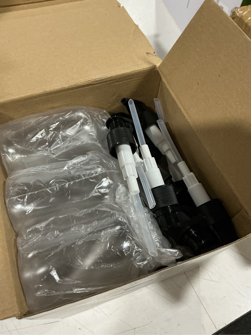 Condition photo showing Good Condition for mumufy set of 12 coffee syrup dispenser pet syrup pump bottle black plastic container with 27 labels for kitchen restaurant home bar accessories organization(7 oz)