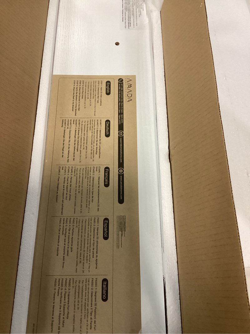 Condition photo showing Good Condition for Amada HOMEFURNISHING Floating Shelves Large, 24 x 7 Inch Wall Shelves for Bathroom, Bedroom, Kitchen, Shelves for Wall Decor Set of 2, White - AMFS06 White 24 inches