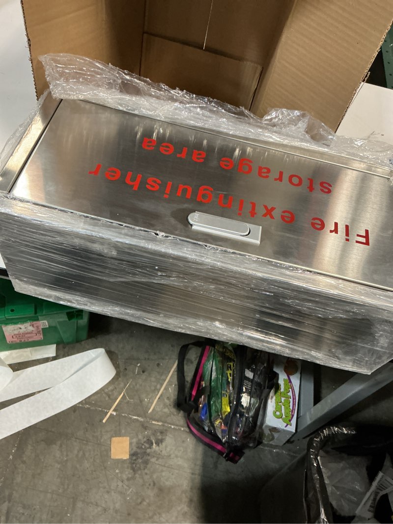 Condition photo showing New/Like New for Fire Extinguisher Cabinet? Heavy Duty Fire Extinguisher Holder?Surface Mounted 304 Stainless Steel, 