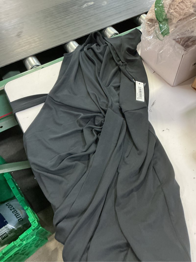 Condition photo showing Good Condition for Amazon Essentials Women's Classic Cap Sleeve Wrap Dress (Available in Plus Size), Black, X-Small