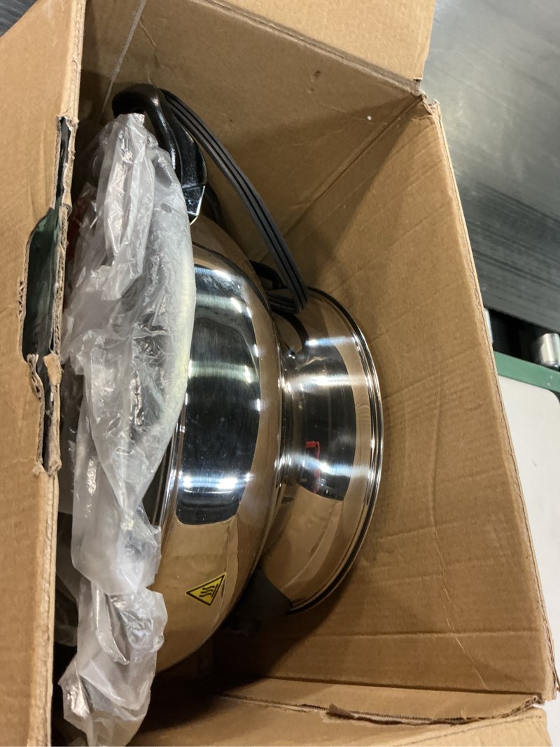 Condition photo showing As Is for Aroma Housewares ASP-610 Dual-Sided Shabu Hot Pot, 5Qt, Stainless Steel Aroma Housewares 3 Uncooked/6 Cups Cooked Rice Cooker, Steamer, Multicooker, 2-6 cups, Black