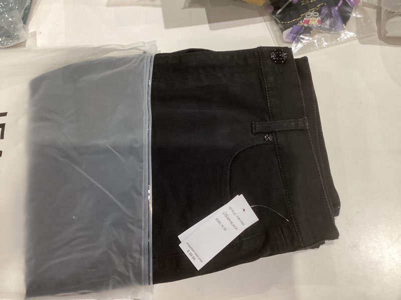 Condition photo showing Good Condition for OFLUCK Straight Leg Mom Jeans for Women High Waisted Trendy Ankle Jeans Boyfriend Denim Tapered Leg Pants 16 Black