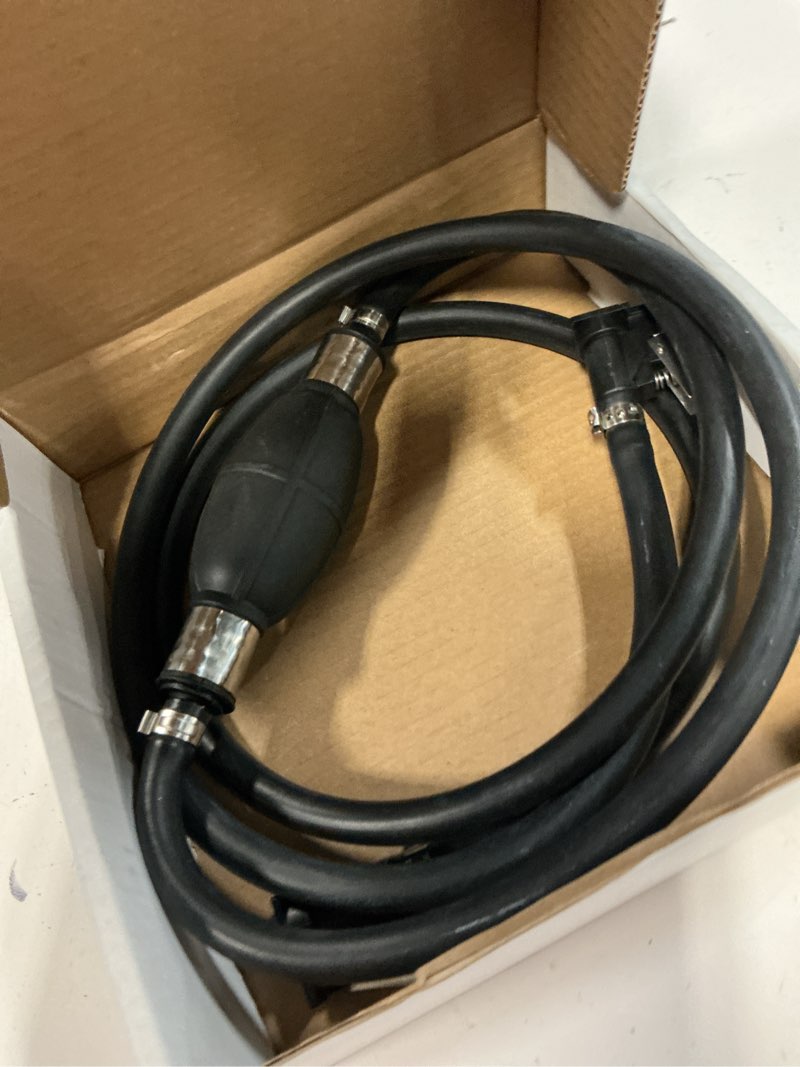 Condition photo showing As Is for boat marine 5/16 8mm 7.5 ft 5008609 fuel line kit with rubber primer bulb steel hose clamps and connectors for johnson evinrude outboard motor replacement 0766489 sierra 18-8009ep-2 5/16" 8mm fuel line kit