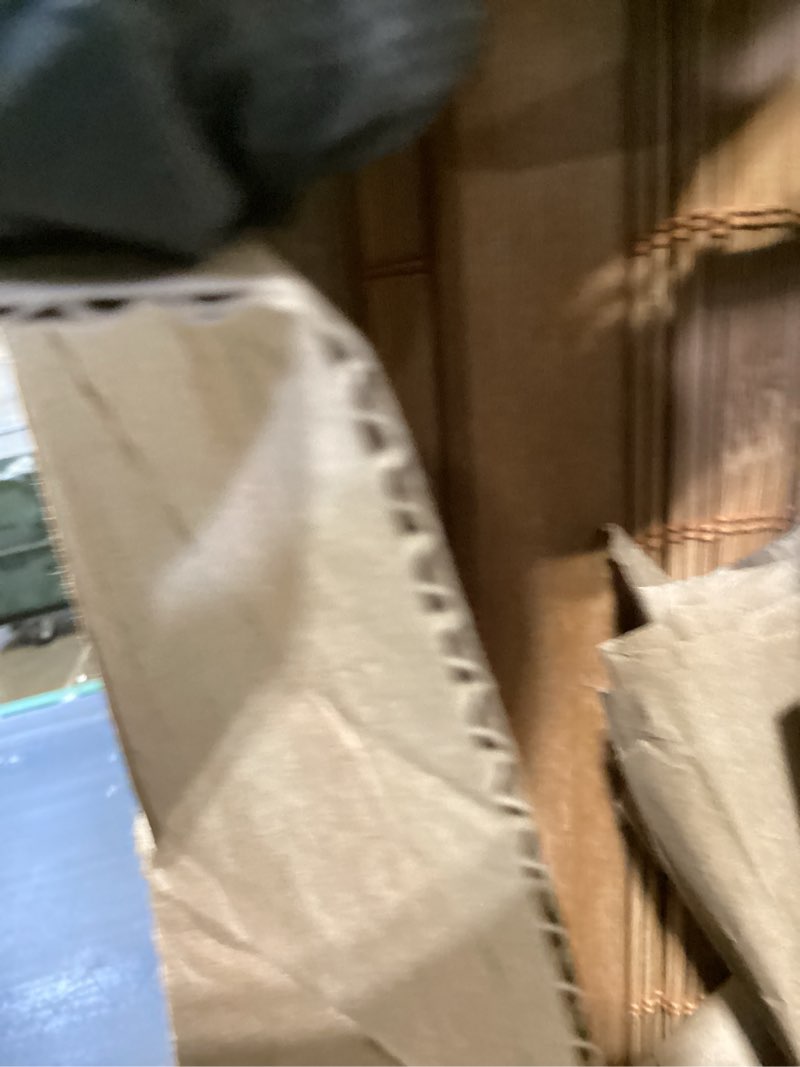 Condition photo showing Good Condition for chicology bamboo roman shades - customer favorite light filtering blinds for windows, premium quality, ideal for home, squirrel brown, 30" w x 64" h 30"w x 64"h squirrel