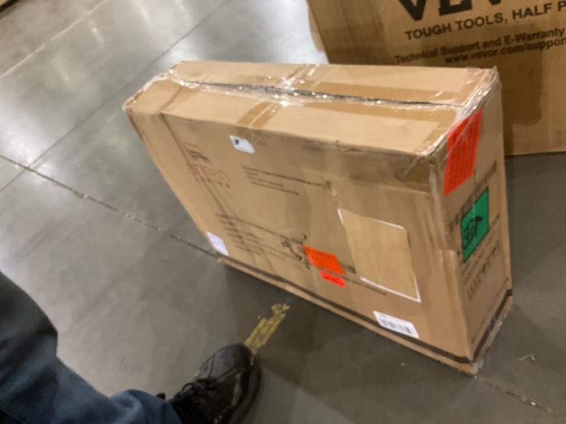 Condition photo showing As Is for Armen Living Jaguar Mid-Century Dining Chair in Walnut Wood and Charcoal Fabric 