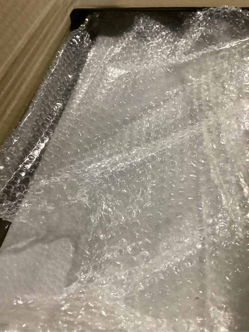 Condition photo showing New/Like New for hitnet bamboo tilt out laundry hamper, bathroom storage cabinet with hidden removable basket and 3 open shelves, space saving bamboo storage for clothes, towels and toys, walnut