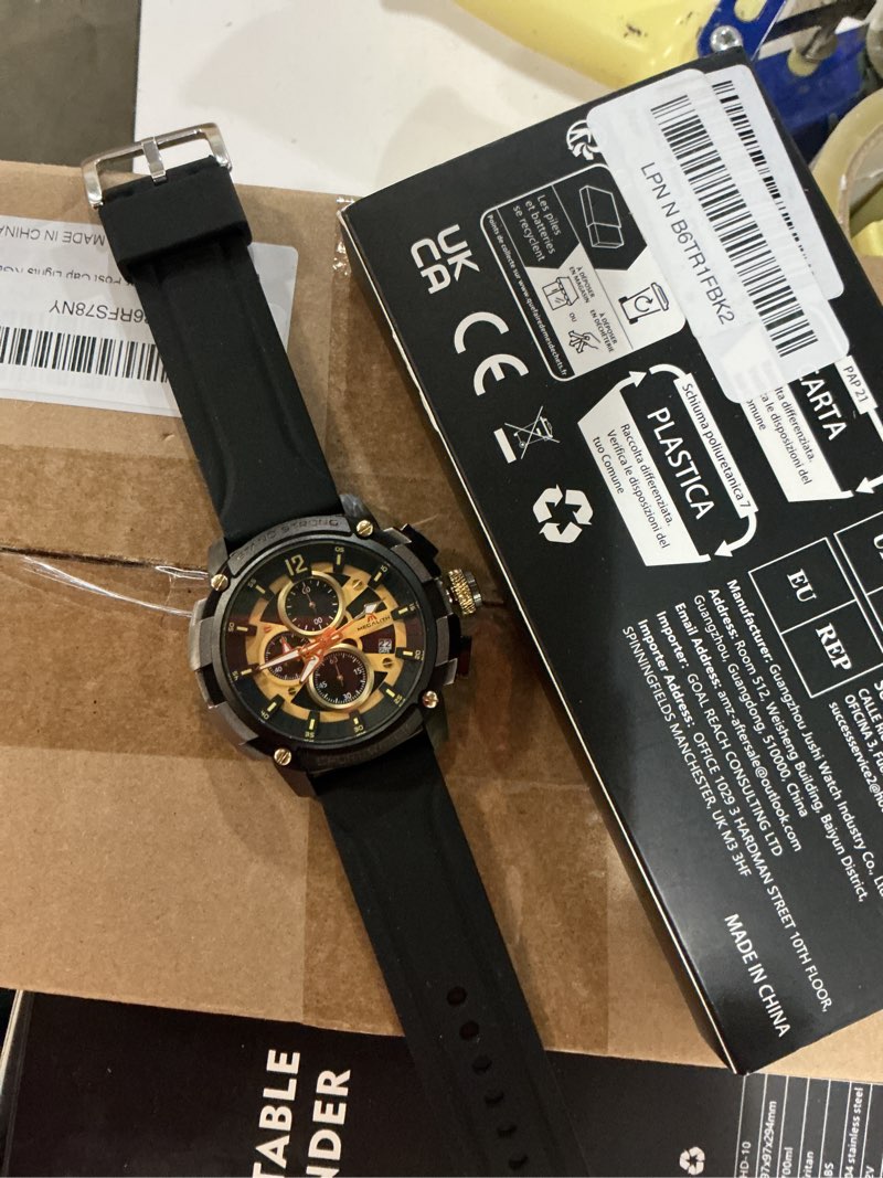 Condition photo showing Good Condition for megalith heavy duty watches for men: military sport analog chronograph with luminous - waterproof design for daily casual wear and outdoor sport hiking camping - model 8231 m3_gold