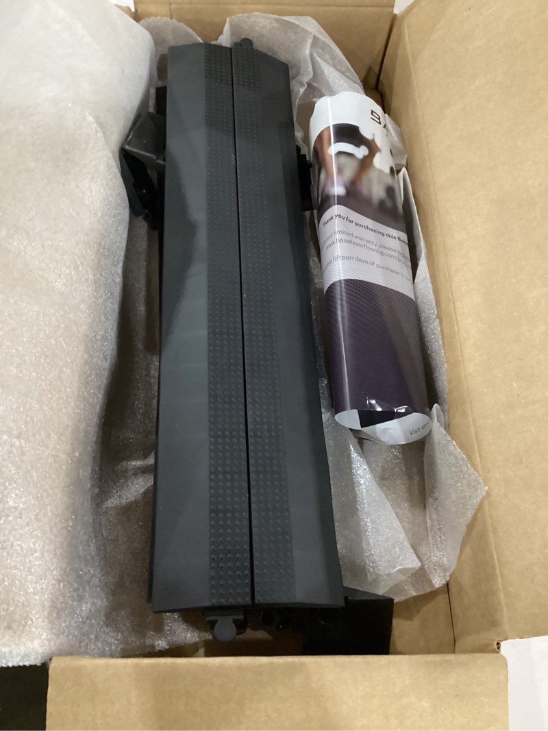 Condition photo showing Good Condition for baselayer interlocking floor tile trim pieces - beveled edges and corners - durable ½ in tpe (rubber like, not foam, no odor) - 10 edges and 4 corners - made in usa