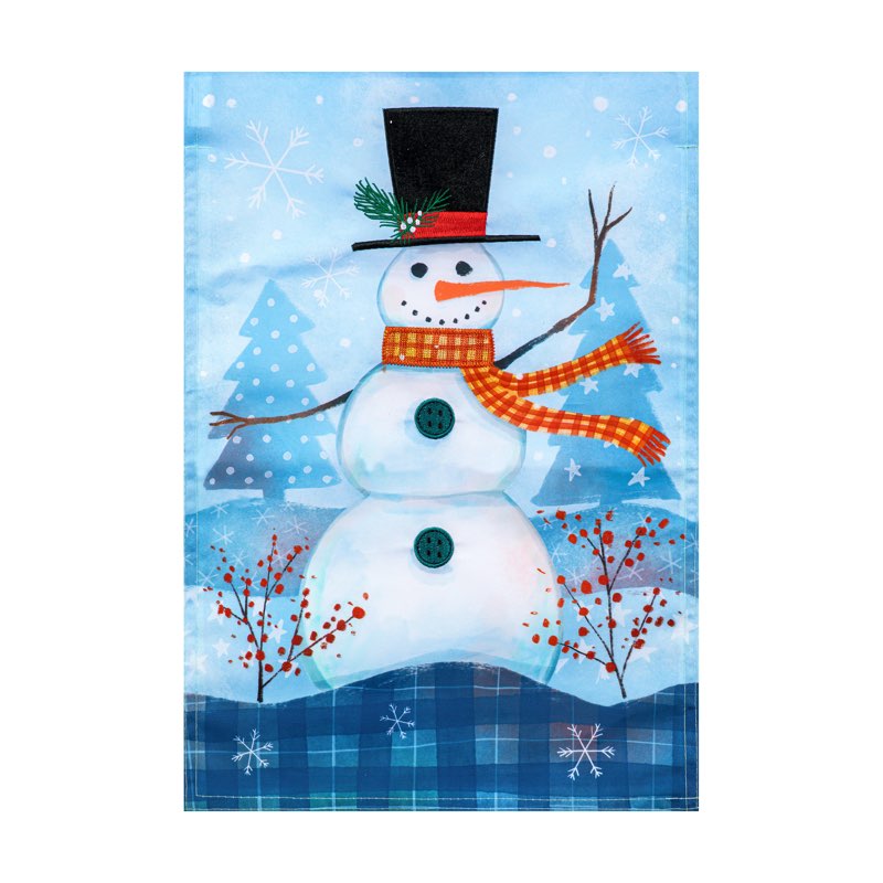 Style Selections Winter Embroidered Garden flag