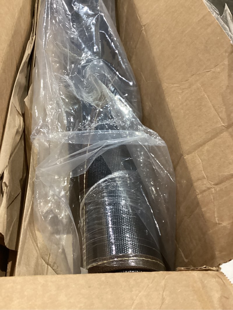 Condition photo showing Good Condition for Plow & Hearth 27"x48" Half Round Fireproof Hearth Rug | Double Layer Fiberglass Fireplace Mat | Protect Home Décor Hardwood Floor and Carpet from Sparks and Embers Wood Stove (Brown) 27x48 Brown