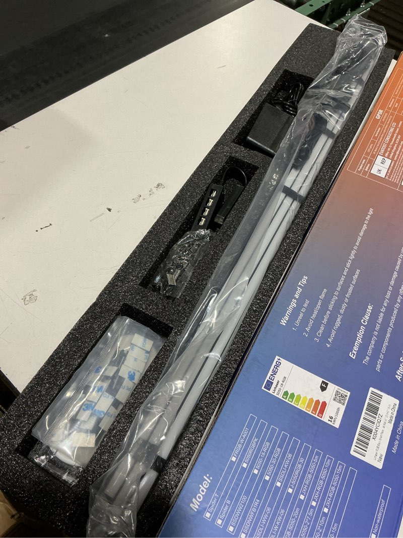 Condition photo showing New/Like New for lichaser rgb black smart recessed lighting for acoustic panel, 6 pcs wifi led strip light for wood slat wall panel compatible with alexa, self-adhesive smart led for slat wall (4 * 28 in+2 * 16 in) 4*28 in+2*16 in
