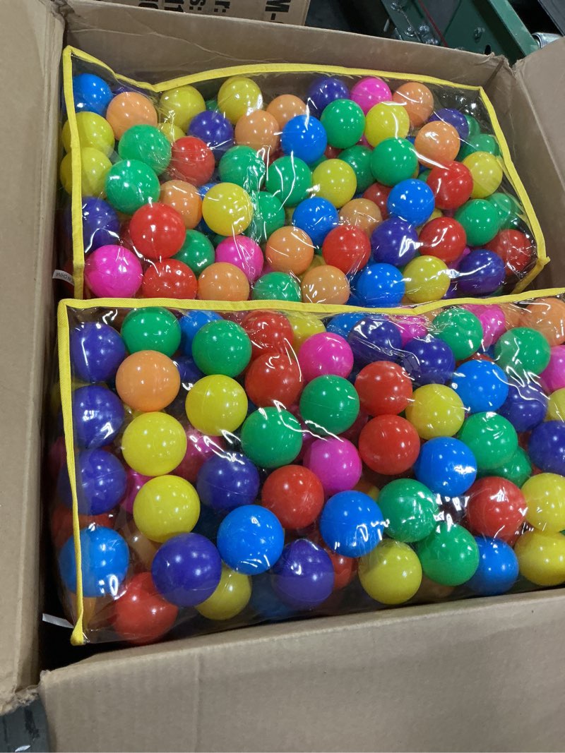 Condition photo showing Good Condition for 2 pack Ball Pit Balls Phthalate Free BPA Free Crush Proof Plastic - 7 Bright Colors in Reusable Play Toys for Kids with Storage Bag 100 balls, 7 colors