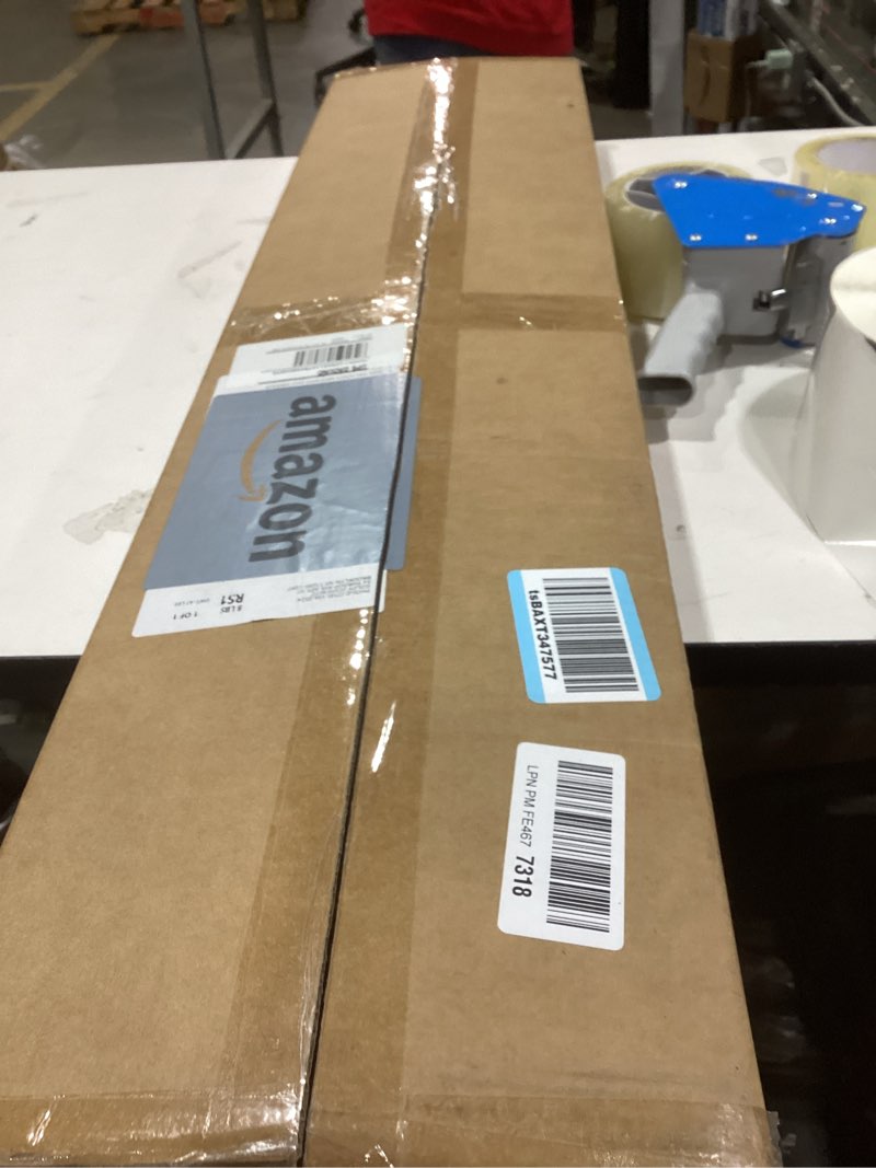 Condition photo showing Good Condition for ADISUN Modern LED Ceiling Light Dimmable Linear Ceiling Light 39.4in Semi Flush Mount Long Lights with Remote Control and Side Lighting for Living Room Kitchen Dining Room Gold Gold-39.4inch 1 Pack