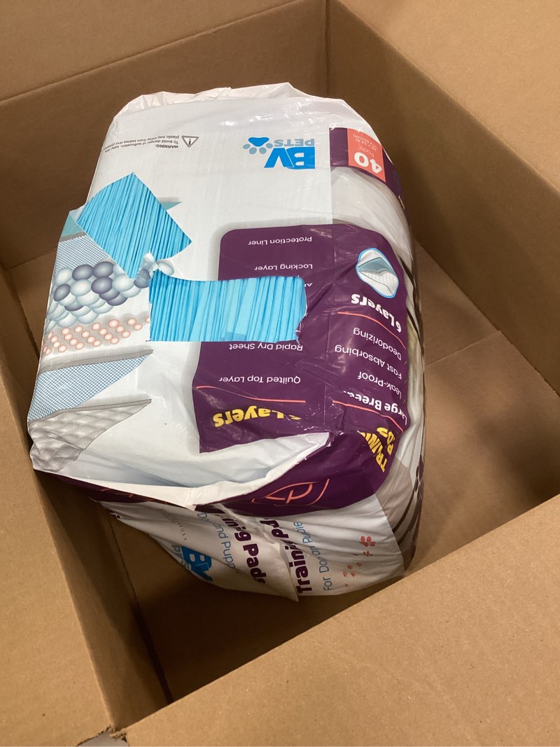 Condition photo showing Good Condition for BV Puppy Pads XL 40 Count 28"x34" - Leak-Proof Pee Pads for Dogs with 6-Layer Design, Rapid Dry Sheet & Attractant - Dog Pad Extra Large with Odor Control - Perfect for Big Dogs & Indoor Use XL / 40-Count
