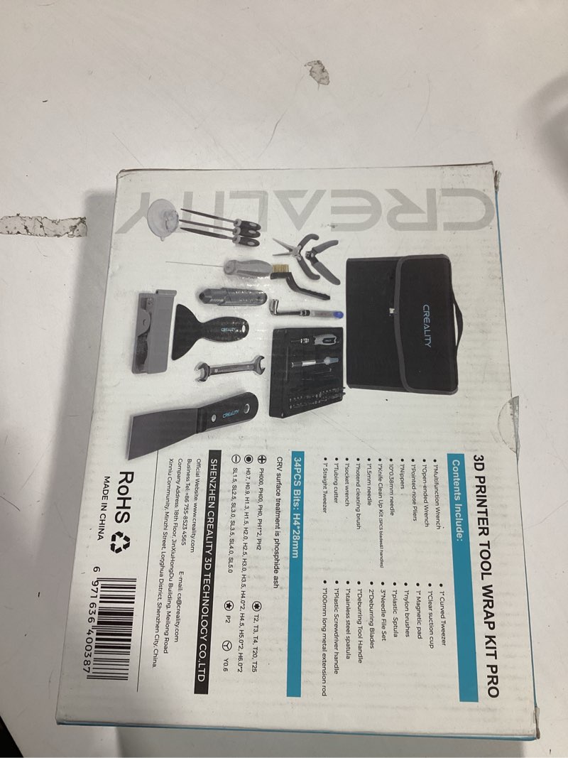 Condition photo showing Good Condition for Creality 3D Printer Tool Kit, 74Pcs 3D Printing Tool Wrap Kit Assembly/Removal/Filament Cutting Set 3D Printer Accessories for All FDM Printers Cleaning Finishing Printing
