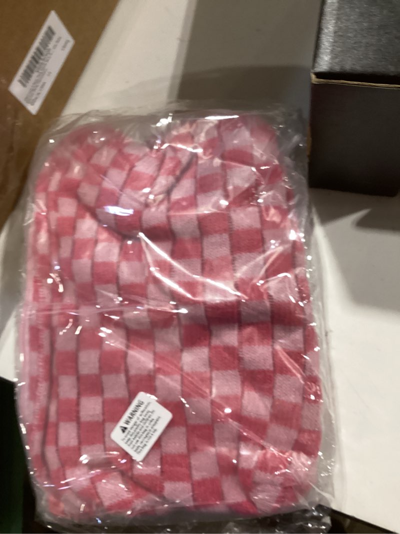 Condition photo showing New/Like New for soidram 2 pieces makeup bag large checkered cosmetic bag capacity canvas mix travel toiletry bag organizer cute makeup brushes aesthetic accessories storage bag for women, checkered mix brown